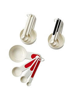 Buy Set of 4 Measuring Cups, Red, White/Black, Materials: ABS Plastic in Saudi Arabia