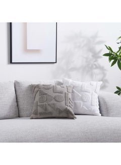 Buy Alan Knitted Filled Cushion 50X50cm - Grey in UAE