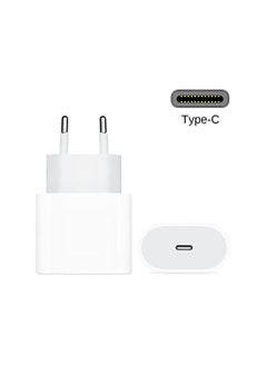 Buy Keendex KX3296 home charger 20W USB-C Power Adapter with USB-C to Lightning Cable - white in Egypt