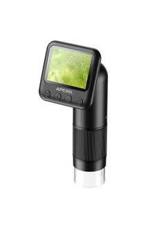 Buy APEXEL APL-MS008 Handheld Digital Microscope 12X-24X Magnification Portable Microscope for Kids 2.0 Inch LCD Screen 2MP Photo 720P Video Built-in Battery with LED Lights Electronic Magnifier Camera in UAE