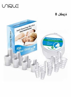 Buy 8 Pcs Anti Snoring Device, Snore Stopper Nasal Dilators Snoring Solution, Comfortable Nasal Dilators to Relieve Snore for Better Sleep Sleeping Aid Sleep in Saudi Arabia