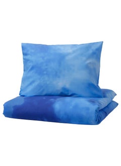 اشتري Duvet Cover And Pillowcase Ocean Pattern Blue 150X200 50X80 Cm في السعودية