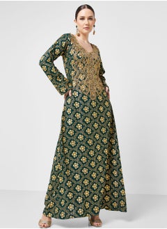 Buy Embellished Square Neck Jalabiya in UAE