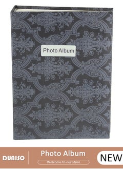 اشتري 100 Pockets Foil Stamping Photo Album for 6 Inches Photos Portable Photo Album for Family Wedding Boys Girls في السعودية