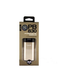 اشتري Havit 4400mAh 1 USB Connectors Power Bank ,Flashlight, Charging Level Indicator-Gold في الامارات