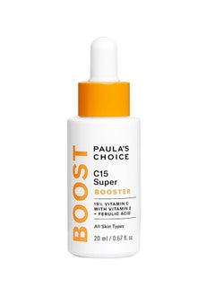 اشتري Paula's Choice C15 Super Booster 20ml, 15% Vitamin C with Vitamin E+Ferulic Acid Suitable For All Skin Types, Brightens a Dull Complexion and Fades Brown Spots, Improves Appearance of Fine Lines في السعودية