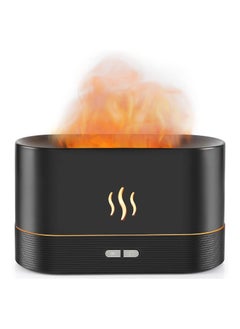 Buy Flame Diffuser Humidifier-Auto Off 180ml Essential Oil Diffuser-2 Modes Brightness Aroma Humidifier with Fire Flame Effect for Home,Office,Spa,Gym(Black) in UAE