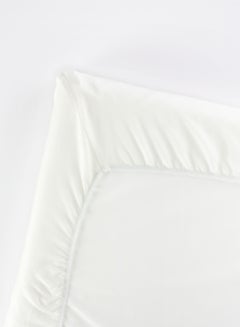 Buy Organic Travel Cot Fitted Sheet Light White in UAE