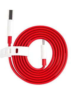 Buy Official Dash Charge Type-C Cable For OnePlus 100centimeter Red in UAE