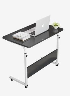 Buy Foldable Height Adjustable Rolling Laptop Table Computer Stand in UAE