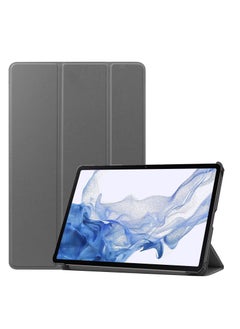 Buy Hard Shell Smart Cover Protective Slim Case For Samsung Galaxy Tab S9 Grey in UAE