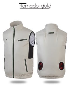 Buy Sleeveless Fan Suit Air Conditioning Suit Cooling Vest Outdoor Heat Protection Clothing with A Fan in Saudi Arabia