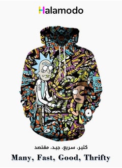 Buy Rick and Morty Printed Sweatshirt Unisex Hoodie in UAE