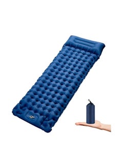 اشتري Single Camping Sleeping Pad Inflatable Camping Pad Ultralight Sleeping Mat with Pillow for Camping Hiking Traveling Durable & Waterproof في الامارات