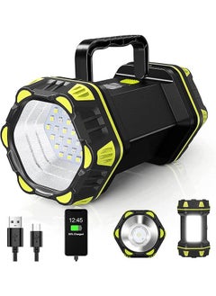 Buy LED Camping Flashlight Lantern Rechargeable Light, 1200Lumens 8 Light Modes Camping Light with 4800 Capacity Portable Waterproof Impact-Portable Handheld Spotlight in Saudi Arabia