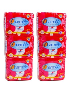 اشتري Charmee Feminine Cottony Pads, No Wings with Leak Control Channels Sanitary Napkin (Each pack of 8"s) (Pack of 6) في الامارات