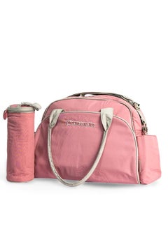 Buy Pierre Cardin Deluxe Diaper Bag with Bottle Holder PB88171, Pink in UAE