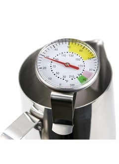 Buy Thermometer Kitchen Suitable for Milk Coffee and Water Silver analog colored 13.5cm in Saudi Arabia