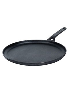 اشتري Meyer Pre-Seasoned Cast Iron Flat Dosa/Roti/Chapati Tawa Pan with Stick Handle, Dosa Kallu, Iron Tawa Small Size | Pre-Seasoned Cast Iron Cookware 24cm, Black في الامارات