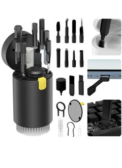 Buy 20-in-1 Electronic Cleaner Kit, Keyboard Cleaner kit, Portable Multifunctional Cleaning Tool for PC Monitor/Earbud/Cell Phone/Laptop/Computer/Bluetooth Earphones(Black) in Saudi Arabia