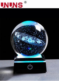 اشتري 3D Solar System Crystal Ball Night Light with LED Colorful Lighting Touch Base, Night Light Figurine Lamps Solar System Model Decor Science Astronomy Gifts Space Gifts Decor في الامارات