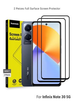 Buy 2 Pieces Edge to Edge Full Surface Screen Protector For Infinix Note 30 5G Black/Clear in Saudi Arabia