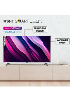 Buy Geepas 55" VIDAA Professional TV- GLED5509SVUHD| Smart Voice Control, 4K Ultra HD, Smart TV with Frameless Design| With Remote Control, HDMI and USB Ports| Licensed Contents and Pre-Installed Apps in Saudi Arabia