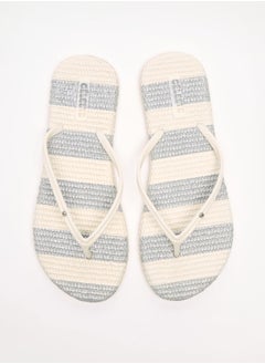 اشتري Women's Striped Slip-On Thong Slippers في الامارات