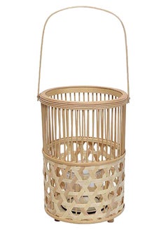 Buy Bamboo Rattan Lantern, Natural - 32 cm in UAE