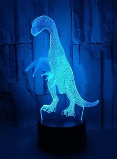 اشتري 3d domineering dinosaur light colorful gradient touch LED visual atmosphere small desk lamp remote control light creative sickle dragon Multicolor Night Light في الامارات