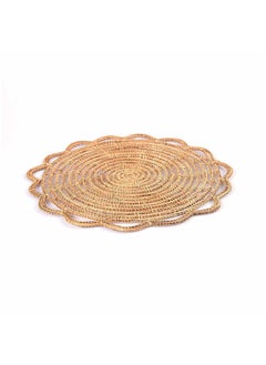 Buy Tamir Round Palm Fibre Place Mat Dia35Cm   Natural in UAE