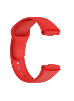 Buy Silicone Sport Strap for Redmi Watch 3 Active Rubber Wristband Red in Egypt