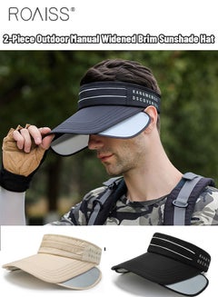 اشتري 2-Piece Adjustable Sun Visor The Brim Of The Hat Can Be Manually Widened Fashionable Duck Tongue Sunshade Hat في الامارات