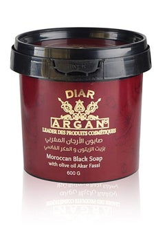 Buy Diar Argan Moroccan Black Soap With Olive Oil Akar Fassi 600g in Saudi Arabia