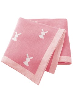 Buy Star Babies - Baby Cotton Knitted Blanket, Pink Size: 80x100cm in UAE