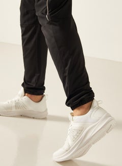 Buy Men's Textured Lace-Up Sneakers White in UAE