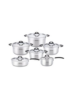 Buy Arshia Stainless Steel Cookware Set 12pcs SS478 in Egypt