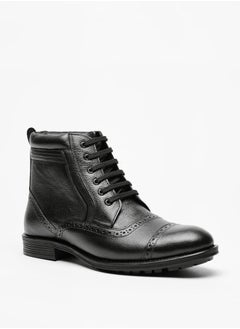 اشتري Men Solid Chukka Boots with Lace-Up Closure في السعودية