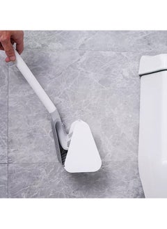 Buy Long Handled Golf Head Toilet Brush, 360 Degree Cleaning Silicone Endless Toilet Brush with Sticky Hook, Wall Mounted Flexible Toilet Brush for Bathroom Cleaning in Saudi Arabia