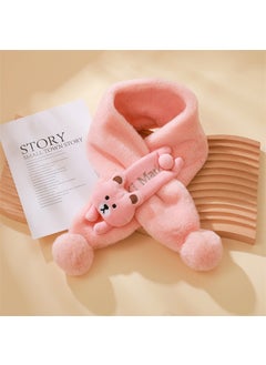 Buy Kids Cartoon Dragon Plush Scarf Winter WarmLittle Bear pink Little Bear pink in UAE