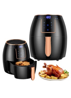 اشتري 5.8QT Air Fryer with Digital Touch Screen, Temperature Control, Non-stick Basket, Free Recipes, Timer and Auto Shut Off, 1300W Oilless Cooker in Black في الامارات