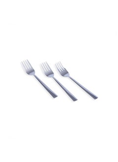 Buy Filza Set Of 3 Dinner Fork -Chrome in UAE