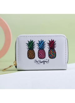 اشتري Fashion Personalized Single Zipper Organ Card Holder Wallet Floral Coin Purse Multi-card Id Anti-magnetic Card Holder Bag في السعودية