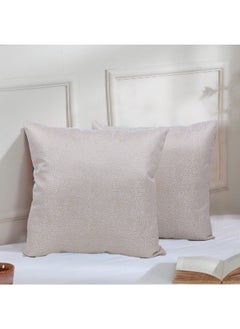 Buy Elegant Ivory Cream 16x16 Inch Decorative Cushion & Cushion Cover-Set of 2 in UAE