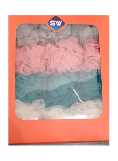 Buy Pack of 12 Exfoliating Bath Shower Loofah Multicolor in Saudi Arabia