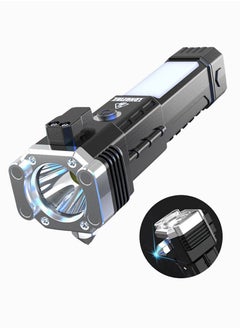 Buy Multifunctional 8-in-1 USB Rechargeable LED Flashlights, Super Bright Flashlight, Adjustable Brightness IPX6 Waterproof Torch Light, Portable Handheld Light for Camping Outdoor Emergency in Saudi Arabia