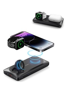 Buy VEGER Magnetic Wireless Power Bank with Apple Watch Charger 10000mAh 3 in 1 Portable Charger in UAE