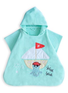 اشتري Milk&Moo Kids Poncho Sailor Octopus Hooded Beach Towels for Kids في الامارات