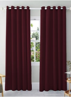 Buy Amali 2 Blackout curtains for living room Decor or bedroom window noise reduction and light blocking 50inc x 108inc in UAE