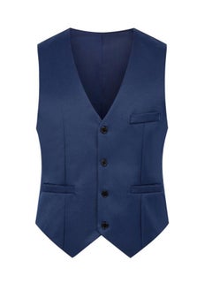 Buy Summer Slim Fit Mens Suit Vest Stylish WaistcoatNavy Navy in Saudi Arabia